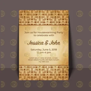 Stylish Housewarming Party Invitation Template Showcasing A Cozy Theme, Perfect For Welcoming Guests To A New Home